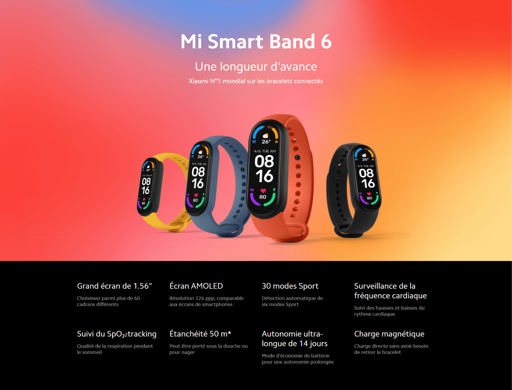 Xiaomi Smart Band 7 prix Tunisie et caractéristiques